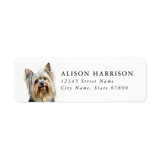 Étiquette d'adresse de retour de chien Terrier du  (Devant)