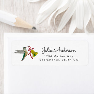 Étiquette d'adresse de retour de Colibri d'Allen