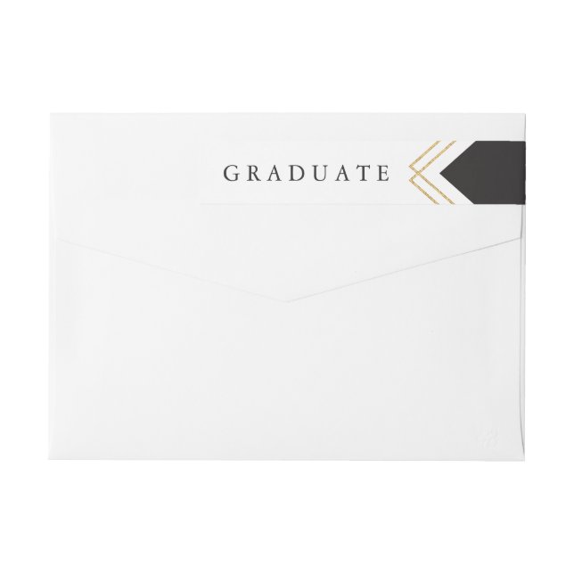 Étiquette d'adresse de retour de diplôme Geo faux  (Dos)