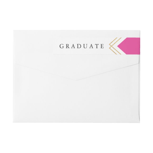 Étiquette d'adresse de retour de diplôme Geo faux  (Dos)