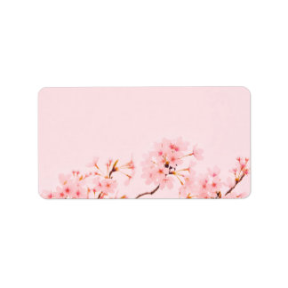 Étiquette d'adresse de retour de fleur de marbre r