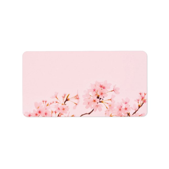 Étiquette d'adresse de retour de fleur de marbre r (Devant)