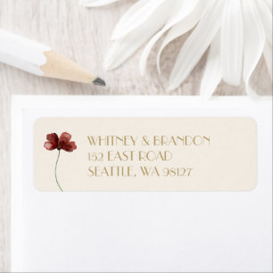 Étiquette d'adresse de retour de fleurs de Sedona