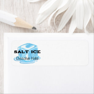 Étiquette d'adresse de retour de glace salée