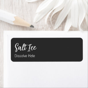 Étiquette d'adresse de retour de glace salée