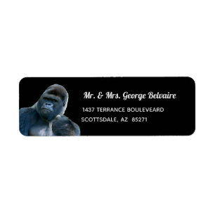 Étiquette d'adresse de retour de Gorilla
