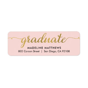 Étiquette d'adresse de retour de graduation de scr