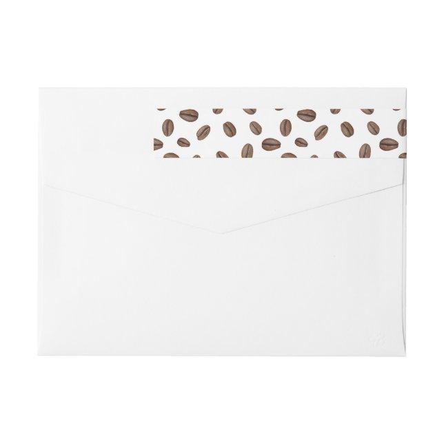 Étiquette d'adresse de retour de grains de café de (Dos)