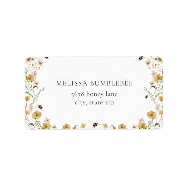 Étiquette d'adresse de retour de la Baby shower ma (Devant)