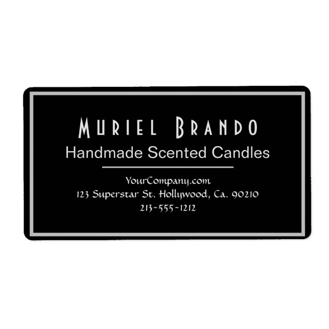 Étiquette d'adresse de retour de la Elegant Candle (Devant)