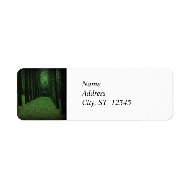 Étiquette d'adresse de retour de la Forêt Enchanté (Devant)
