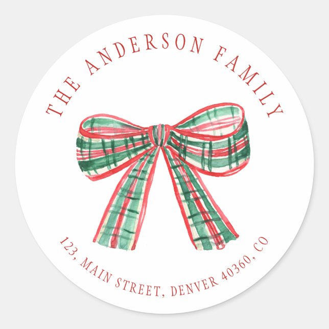 Étiquette d'adresse de retour de la proue aquarell (Devant)