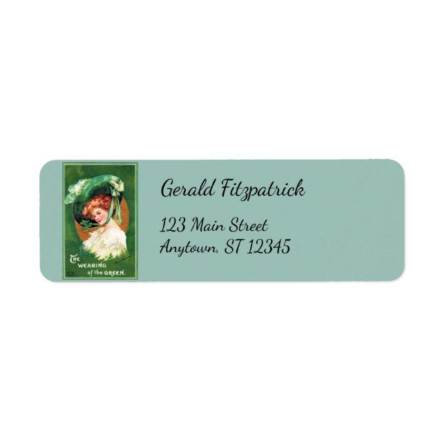 Étiquette d'adresse de retour de la Saint-Patrick  (Devant)
