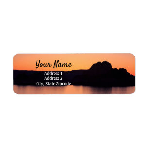 Étiquette d'adresse de retour de Lake Sunrise
