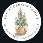 Étiquette d'adresse de retour de l'arbre de Noël t<br><div class="desc">sticker d'adresse de Noël avec un arbre de Noël traditionnel. Trouvez les articles correspondants et plus d'options dans ma boutique.</div>