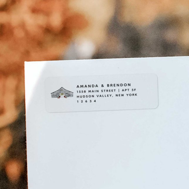 Étiquette d'adresse de retour de l'automne avec Ci (Créateur téléchargé)