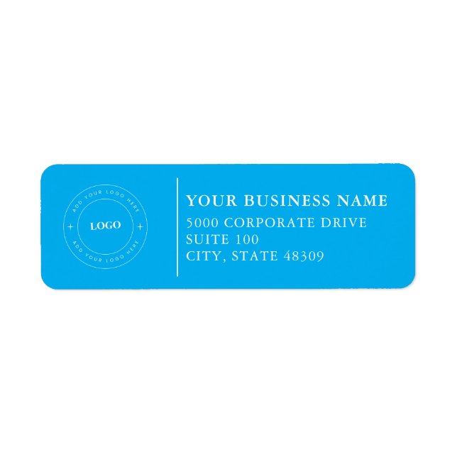 Étiquette d'adresse de retour de logo d'entreprise (Devant)