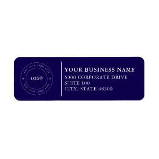Étiquette d'adresse de retour de logo d'entreprise