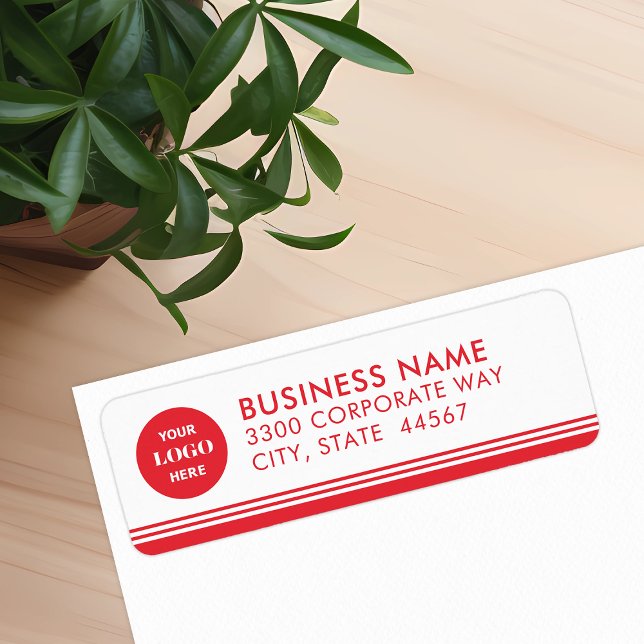 Étiquette d'adresse de retour de logo d'entreprise (Créateur téléchargé)