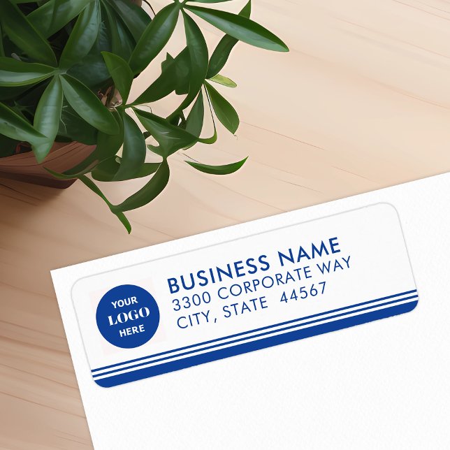 Étiquette d'adresse de retour de logo d'entreprise (Créateur téléchargé)