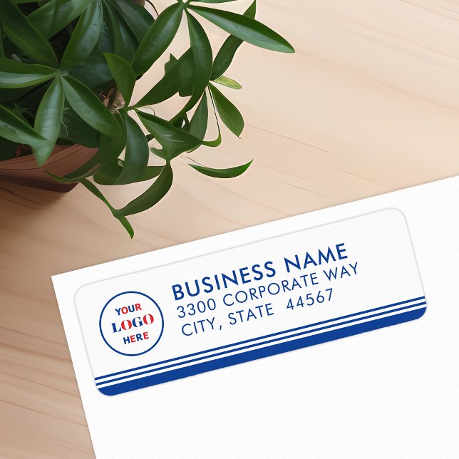Étiquette d'adresse de retour de logo d'entreprise (Créateur téléchargé)