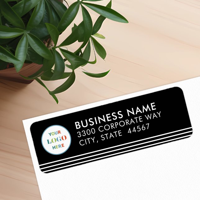 Étiquette d'adresse de retour de logo d'entreprise (Créateur téléchargé)