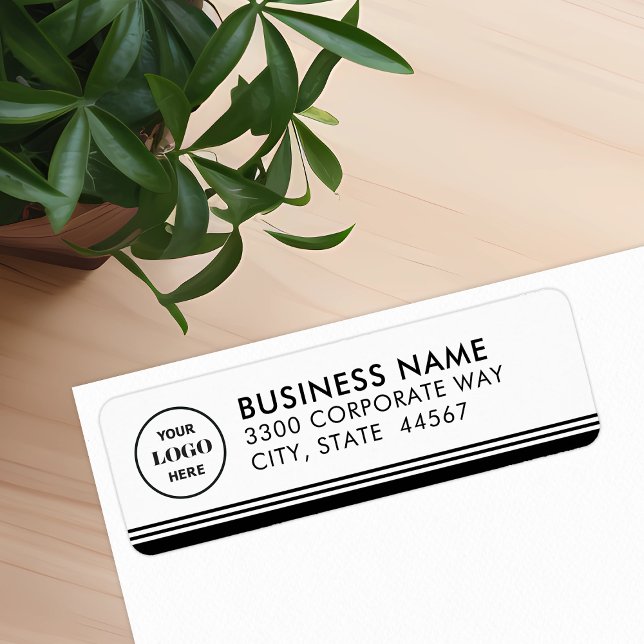 Étiquette d'adresse de retour de logo d'entreprise (Créateur téléchargé)