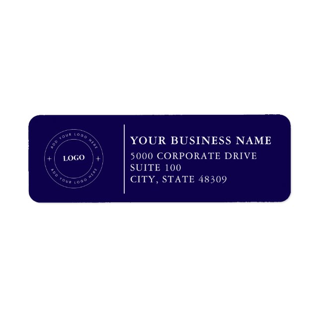 Étiquette d'adresse de retour de logo d'entreprise (Devant)