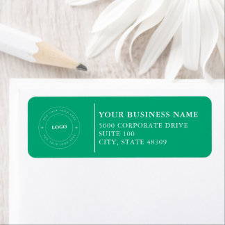 Étiquette d'adresse de retour de logo d'entreprise