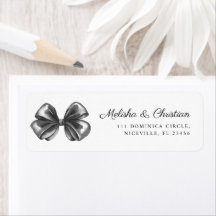 Étiquette d'adresse de retour de mariage.
