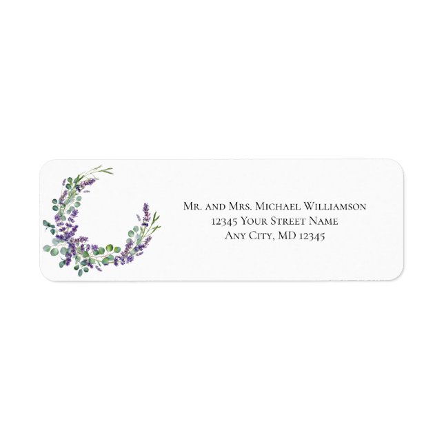 Étiquette d'adresse de retour de mariage à la lava (Devant)