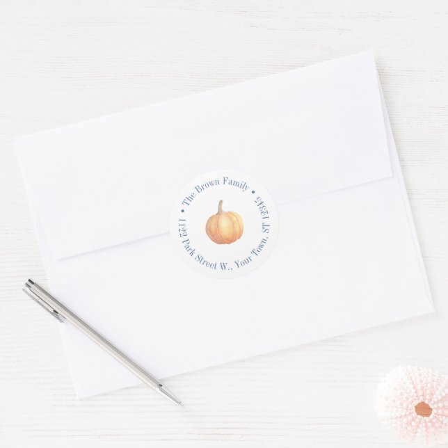 Étiquette d'adresse de retour de mariage automnal  (Enveloppe)