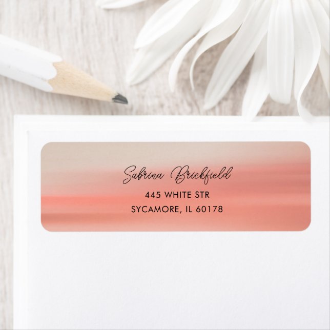 Étiquette d'adresse de retour de Mariage couleur s (En situation)