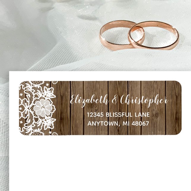 Étiquette d'adresse de retour de mariage en callig (Créateur téléchargé)