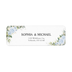 Étiquette d'adresse de retour de mariage floral Hy