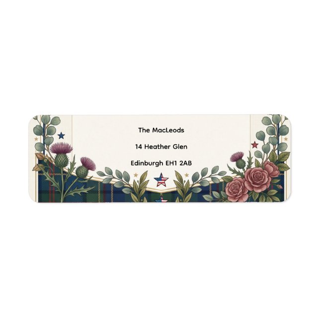 Étiquette d'adresse de retour de mariage floral tr (Devant)