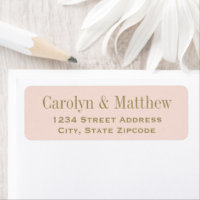 Étiquette d'adresse de retour de mariage rose past