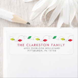 Étiquette d'adresse de retour de Noël