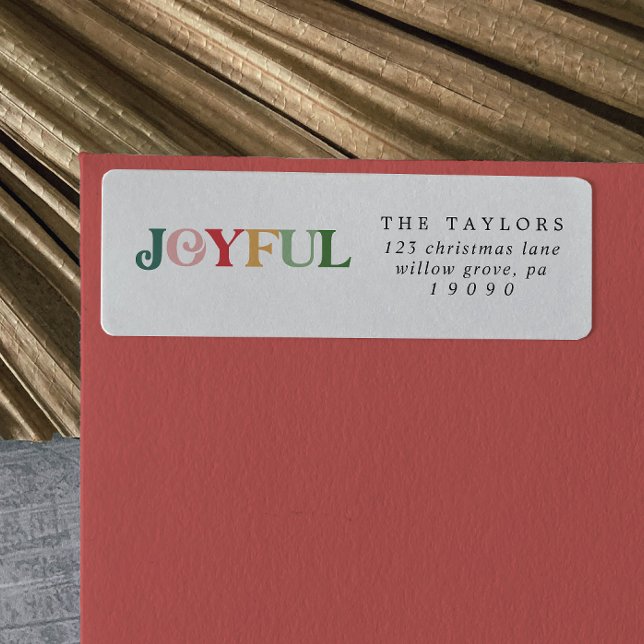 Étiquette d'adresse de retour de Noël Joyeuse Colo (Créateur téléchargé)