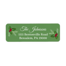 Étiquette d'adresse de retour de Noël personnalisé