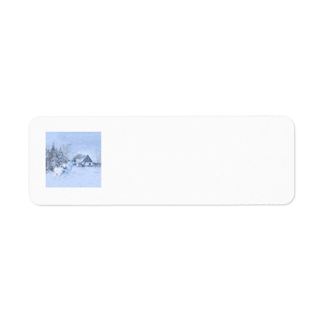 Étiquette d'adresse de retour de Noël Westie (Devant)