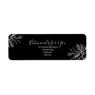 Étiquette d'adresse de retour de script botanique 