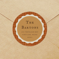 Étiquette d'adresse de retour de tarte à la citrou