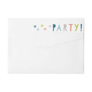 Étiquette d'adresse de retour de type Confetti col