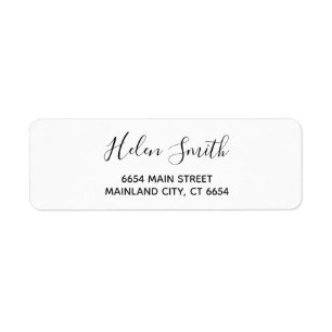 Étiquette d'adresse de retour de typographie de sc