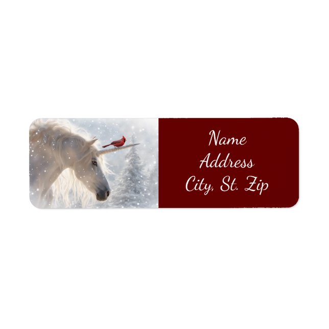 Étiquette d'adresse de retour de vacances de Noël  (Devant)