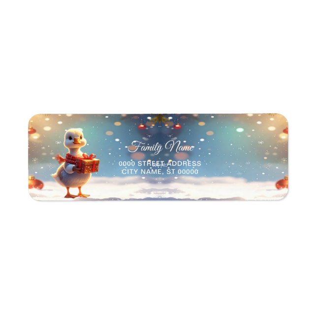 Étiquette d'adresse de retour de vacances Petit Ca (Devant)