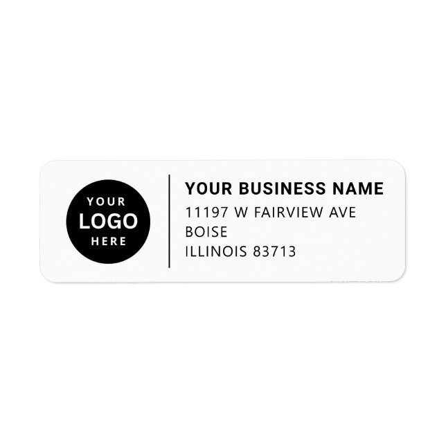 Étiquette d'adresse de retour d'entreprise (Devant)