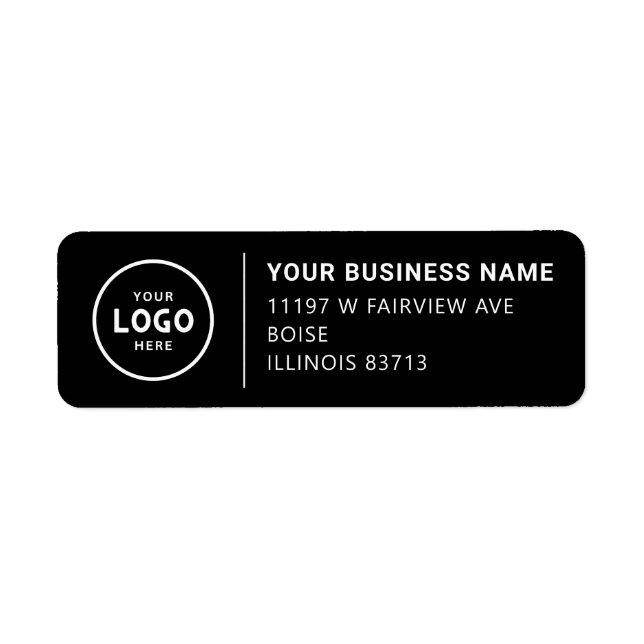 Étiquette d'adresse de retour d'entreprise moderne (Devant)