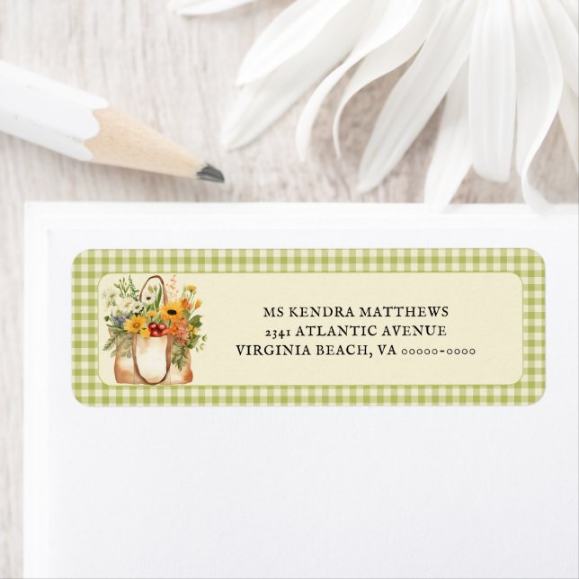 Étiquette d'adresse de retour des agriculteurs du  (En situation)